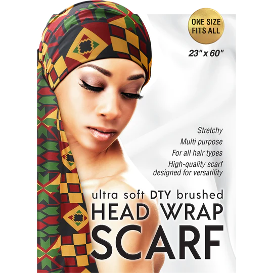 Q-FITT DTY BRUSHED SCARF KENTE BLK
