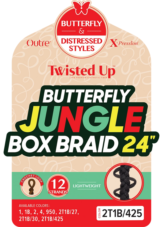 BUTTERFLY JUNGLE BOX BRAID 24"