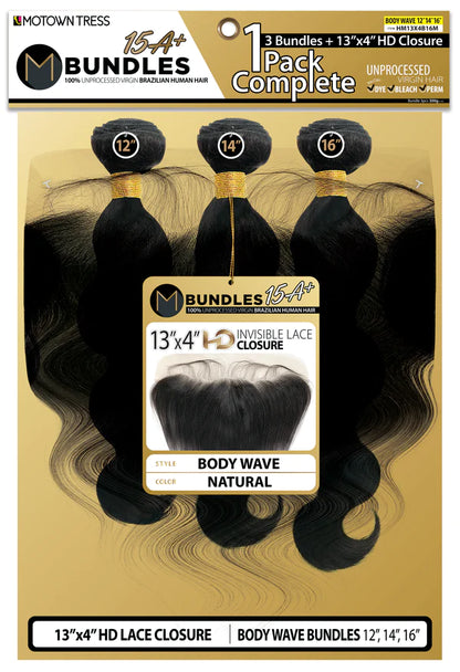 GOLD BODY WAVE 10' 12' 14" + HD LACE